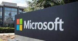 Microsoft data center sign